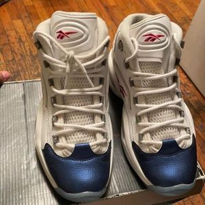 Allen Iverson blue Reebok questions Size 9
